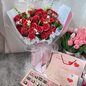 Bó Hoa Sáp Valentine Hạnh Phúc