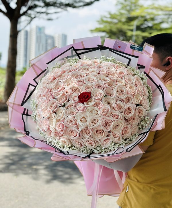 Bó Hoa Hồng Phấn 99 Bông