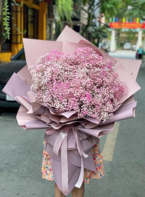 Bó Hoa Ánh Mây Hồng