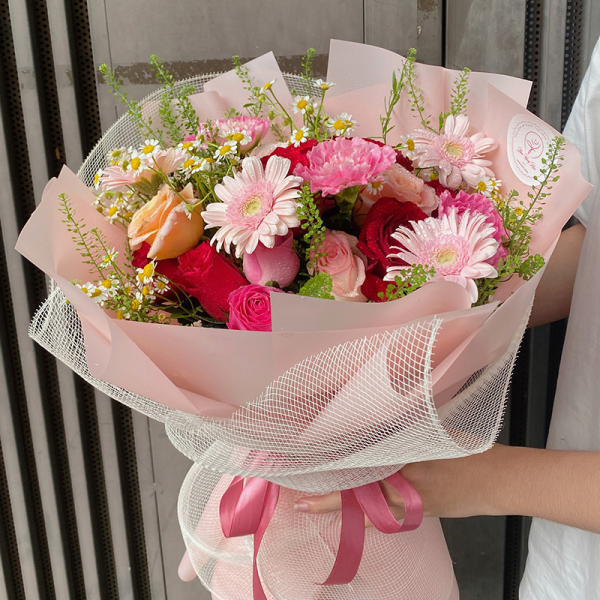 Bó Hoa Nắng Hồng Ngày Mới