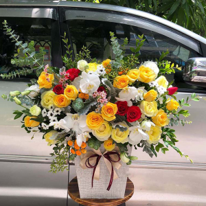 Giỏ Hoa Chạm Đỉnh Vinh Quang