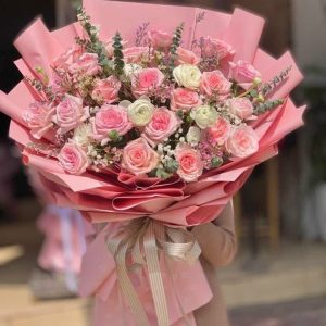 Bó Hoa Lời Cầu Hôn Màu Hồng