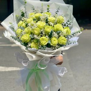 Bó Hoa Hồng Xanh Đáng Yêu