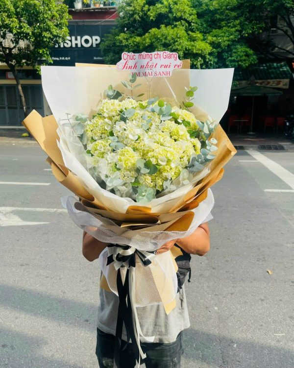 Bó Hoa Cẩm Tú Cầu Xanh