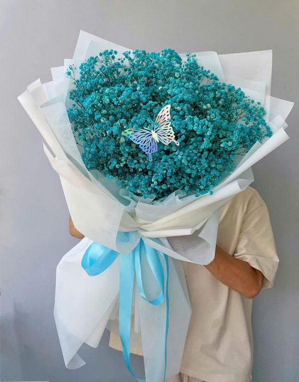 Bó Hoa Cánh Bướm Xanh Mơ