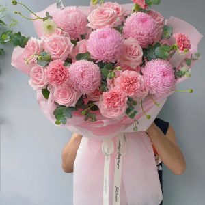 Bó Hoa Sắc Hồng Tình Yêu