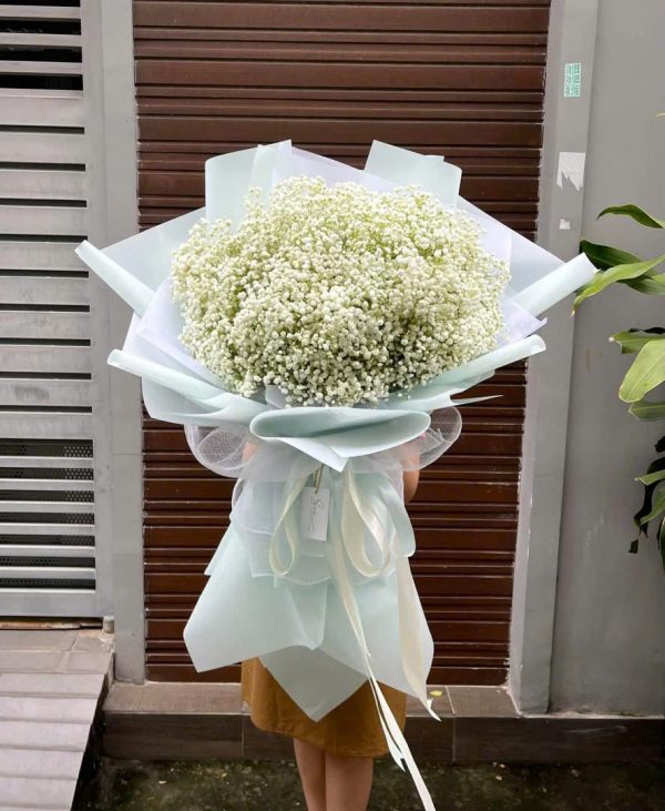 Bó Hoa Mây Trắng Bình Yên