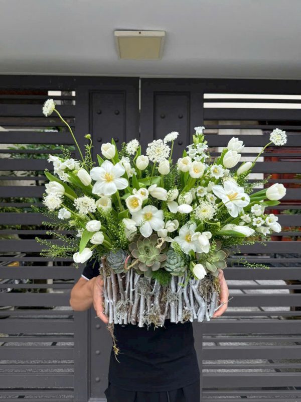 Giỏ Hoa Sương Mai