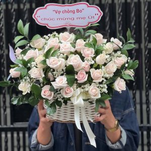 Giỏ Hoa Dấu Yêu Ngọt Ngào