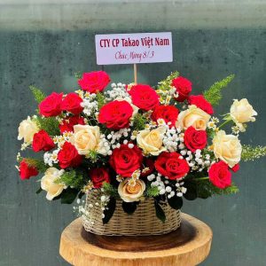 Giỏ Hoa Yêu Thương Ngày 8/3
