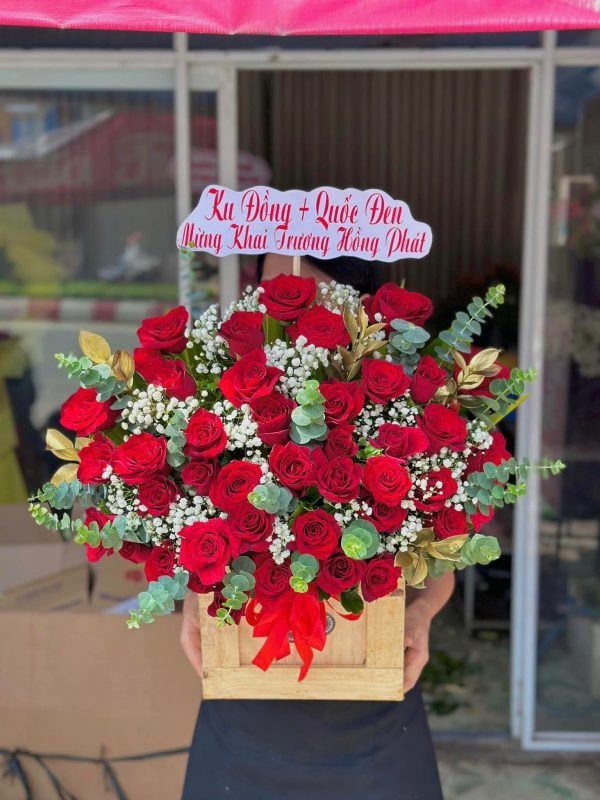 Giỏ Hoa Rực Rỡ Khai Trương