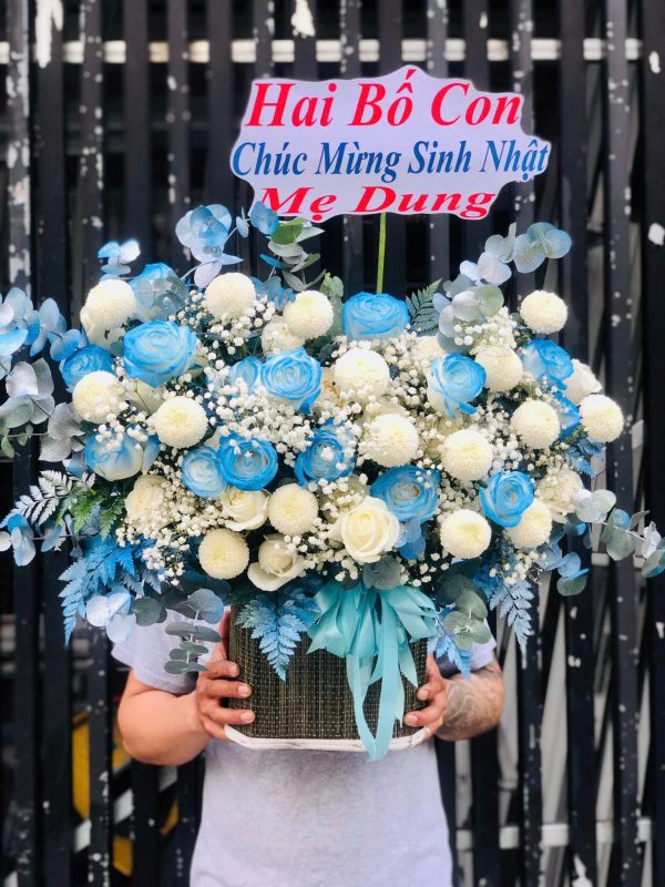 Giỏ Hoa Thiên Thanh Ngọt Ngào