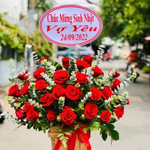 Giỏ Hoa Đóa Hồng Của Anh