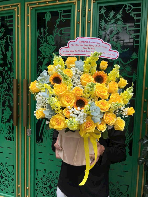 Giỏ Hoa Ánh Dương Rạng Ngời