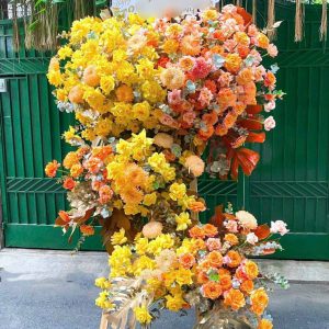 Hoa Khai Trương Rực Sắc Vàng Cam