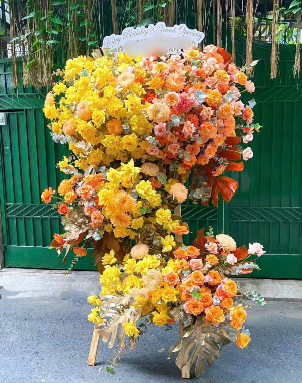 Hoa Khai Trương Rực Sắc Vàng Cam